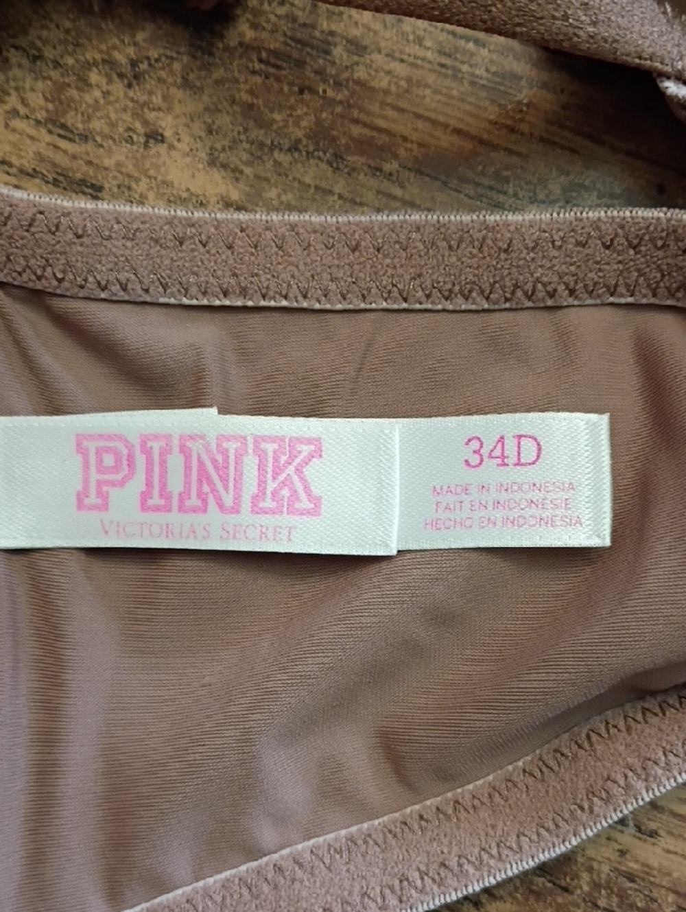 🩷PINK 🩷 34D T-Back Molded T-Shirt Bra in Nude - Picture 2 of 9